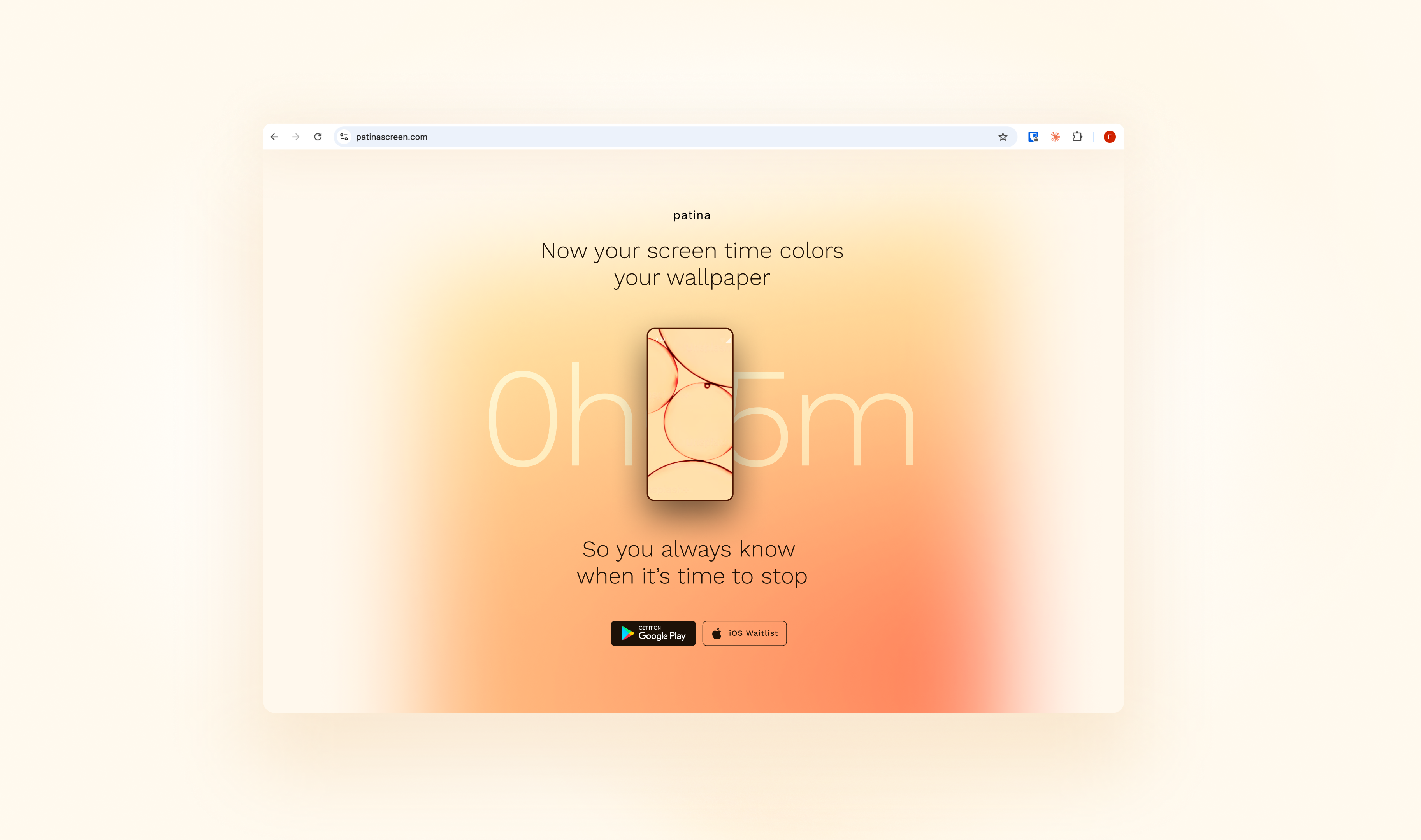 Patina website preview