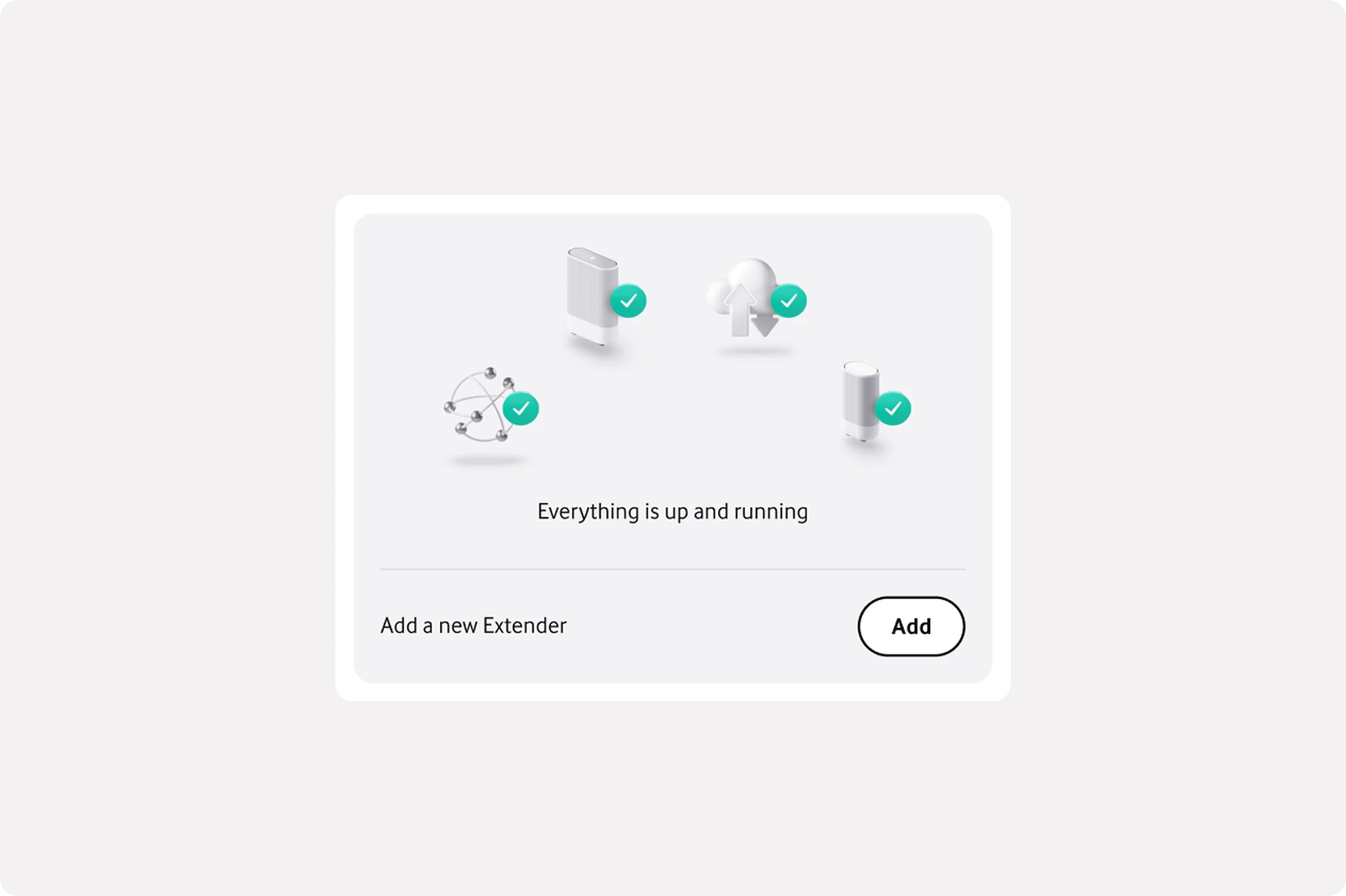Vodafone app — home network illustration
